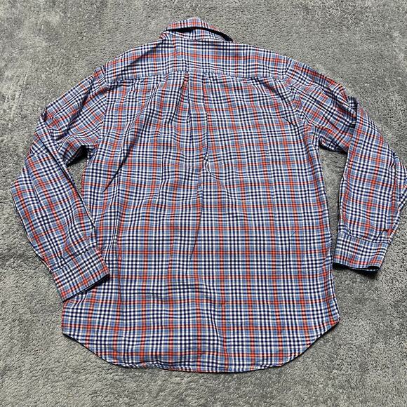Vineyard Vines Shirt Mens Medium Plaid Slim Murray Blue Red Long Sleeve Button - Picture 3 of 6